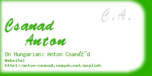 csanad anton business card